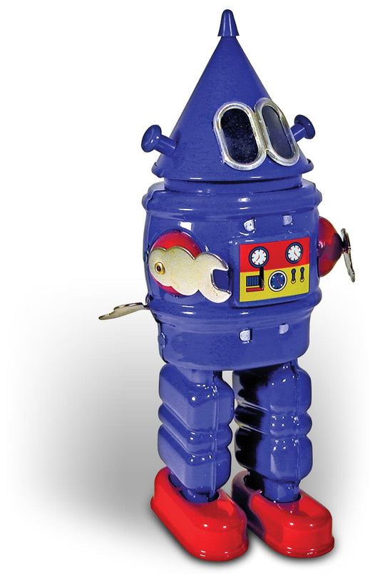 Retro Toy - Robot - Clockwork Tin Robot Blue