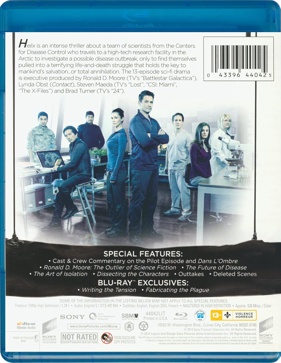 Helix: Season 1 [Blu-ray, Digital HD and Ultraviolet] W/ Special Features (Brand New & Sealed)