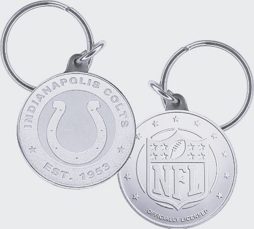 Football - Indianapolis Colts Keychain Solid Steel Brand New Logo Coin Toss Coin