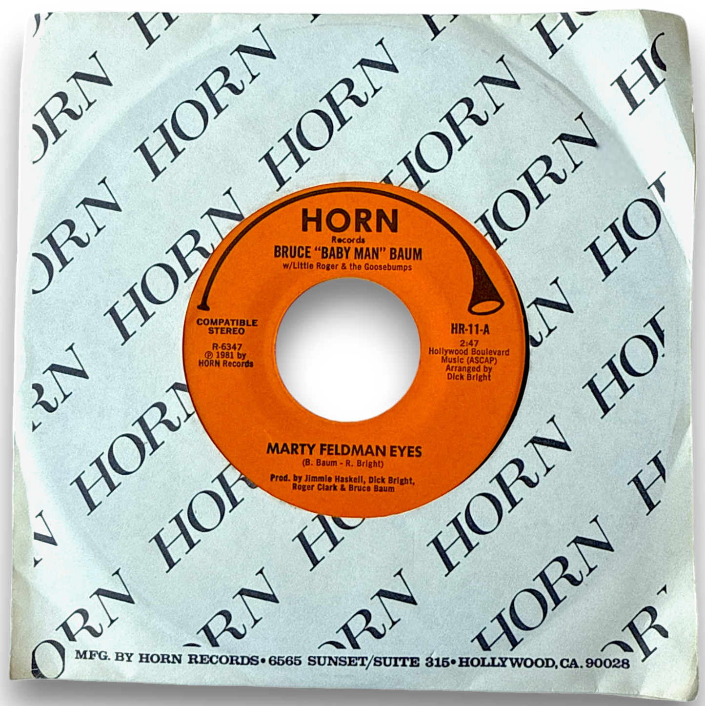 Bruce "Baby Man" Baum* W/ Little Roger &amp; The Goosebumps – Marty Feldman Eyes / Reflections, 1&nbsp; (7" Vinyl Single)