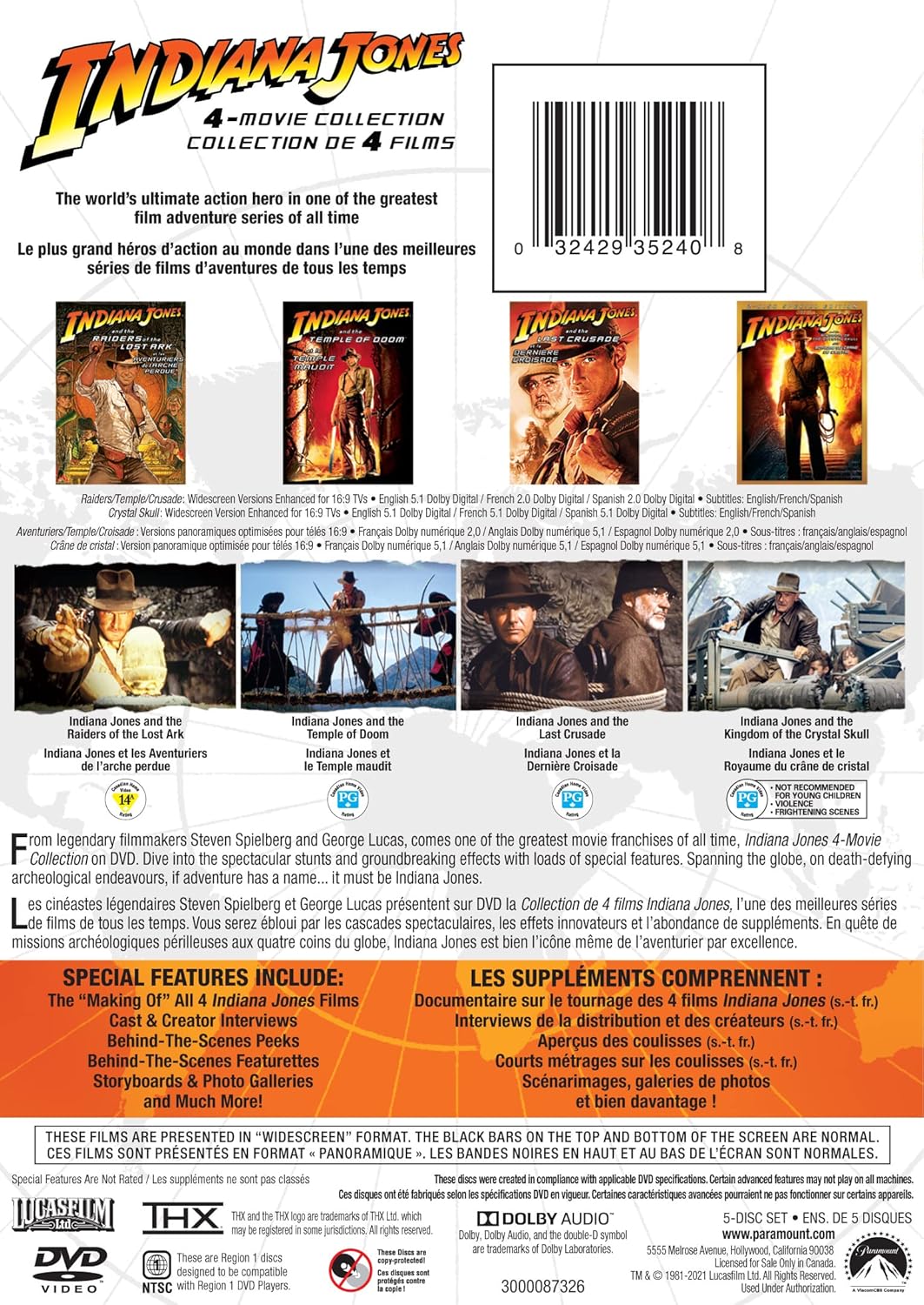 🏆 Indiana Jones 4-Movie Collection [4K Ultra HD + Digital] - Factory Direct-Same-Day Shipping! 🏆