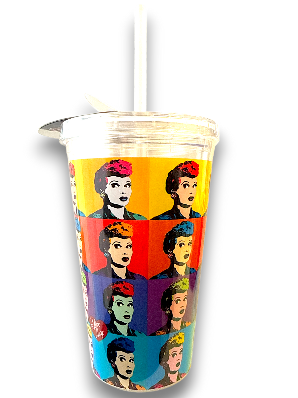 I Love Lucy 16 OZ Acrylic Travel Cup With Straw (New & Boxed)_
