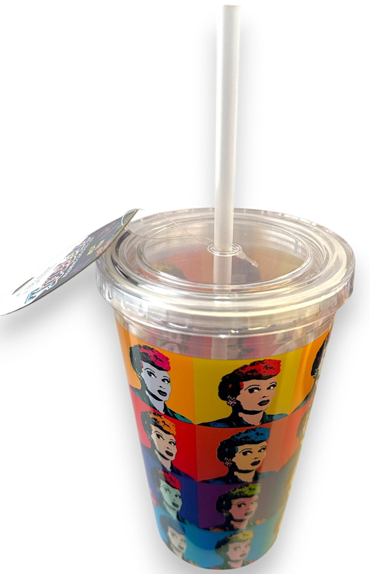 I Love Lucy 16 OZ Acrylic Travel Cup With Straw (New & Boxed)_