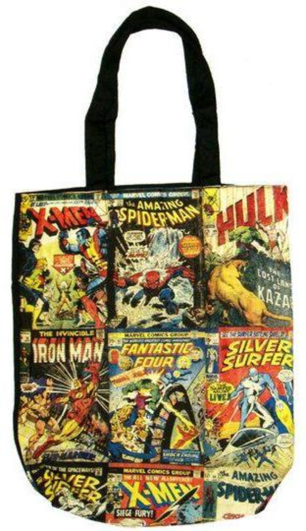 Marvel Comic Covers Tote Bag – 100% Cotton Eco-Friendly Reusable Tote