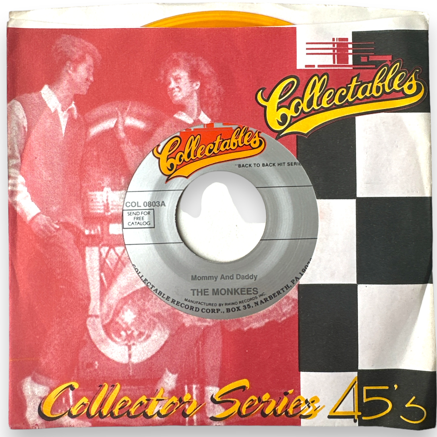 The Monkees - Every Step Of The Way /(I'll) Love You Forever - 7" Single-Rare Yellow Clear Virgin Vinyl (New)