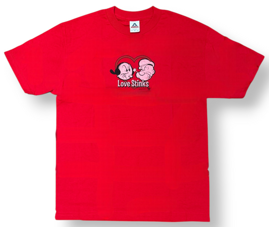 Popeye – T-Shirt Love Stinks - The Sailor Man  - Retro Style (New) 100% Cotton - Officially Licensed