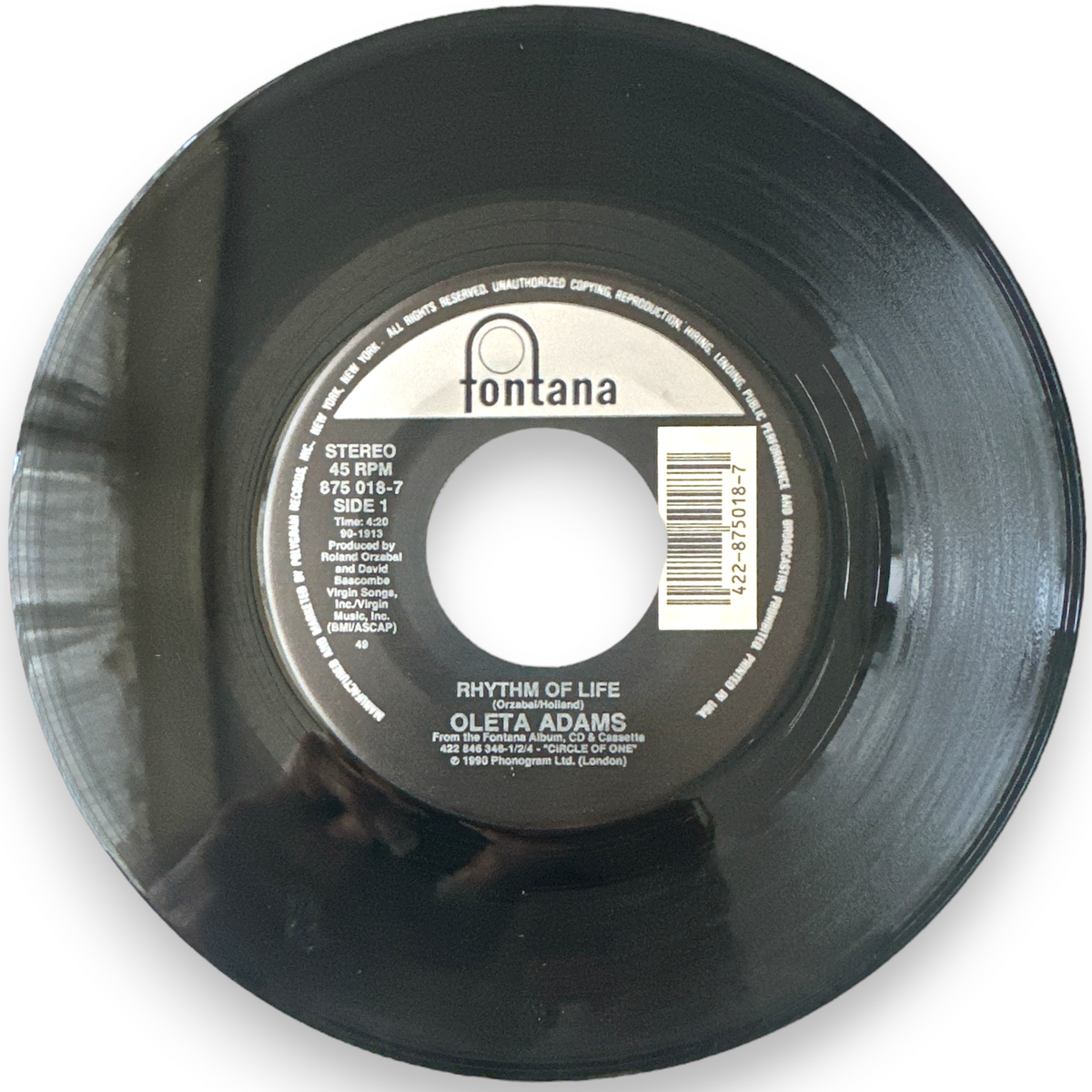 Oleta Adams Rhythm Of Life B/W Don't Look Too Closely (7" Single) NEW