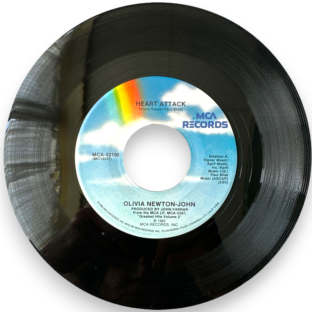 Olivia Newton-John Heart Attack / Recovery 7" Single (New)