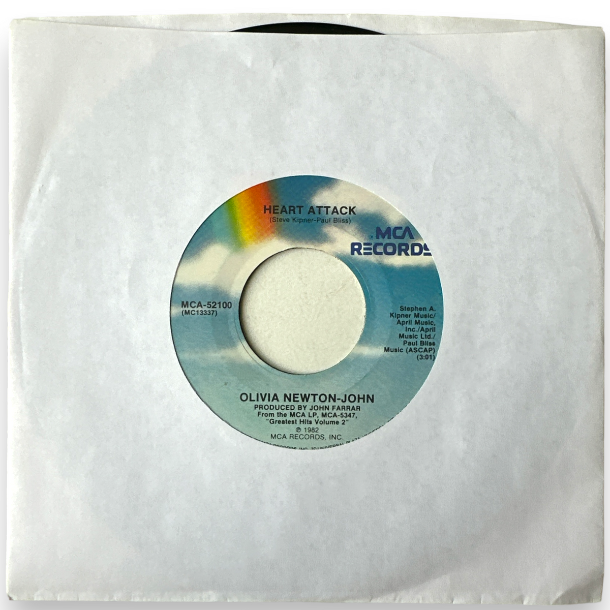 Olivia Newton-John Heart Attack / Recovery 7" Single (New)