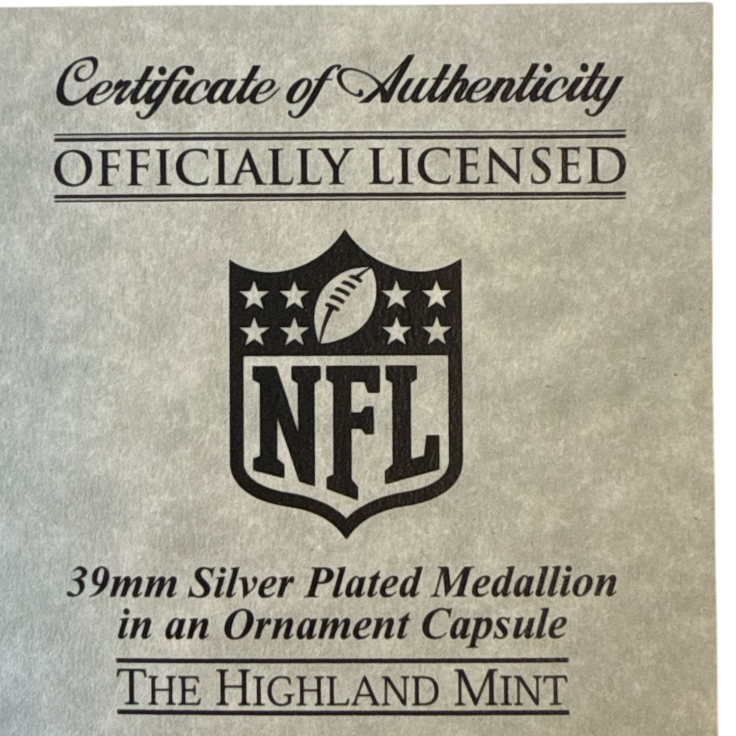 NFL - Philadelphia Eagles Super Bowl Year - 2017 / 2018  NFC Champion Silver Plate Ornament