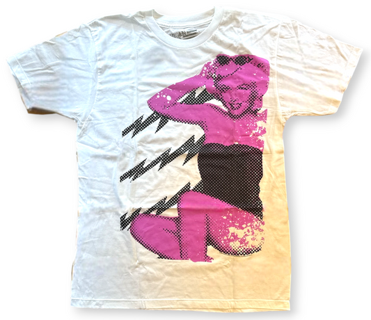 💜 Marilyn Monroe – Purple Dot Art T-Shirt on White 💜
