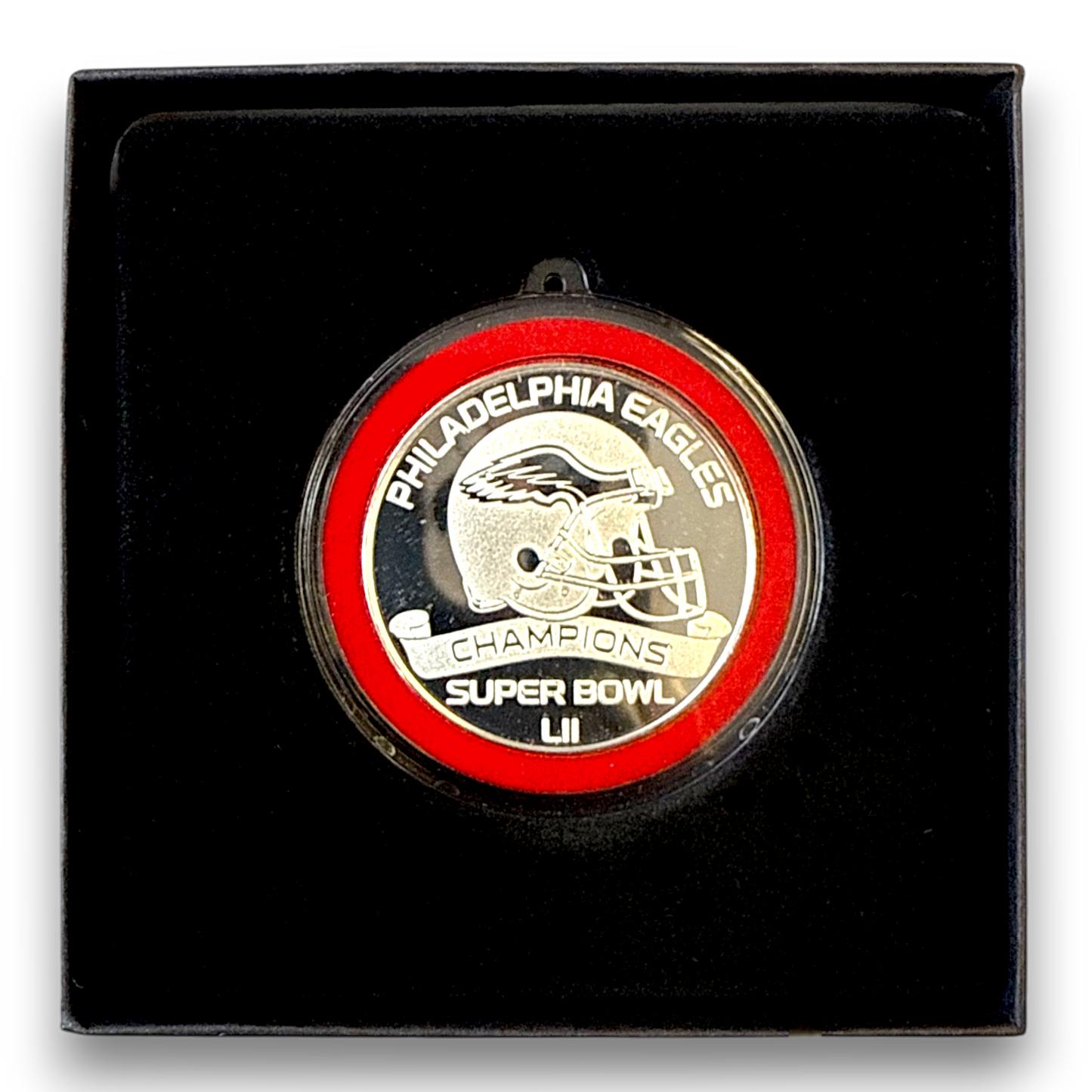 NFL - Philadelphia Eagles Super Bowl Year - 2017 / 2018  NFC Champion Silver Plate Ornament