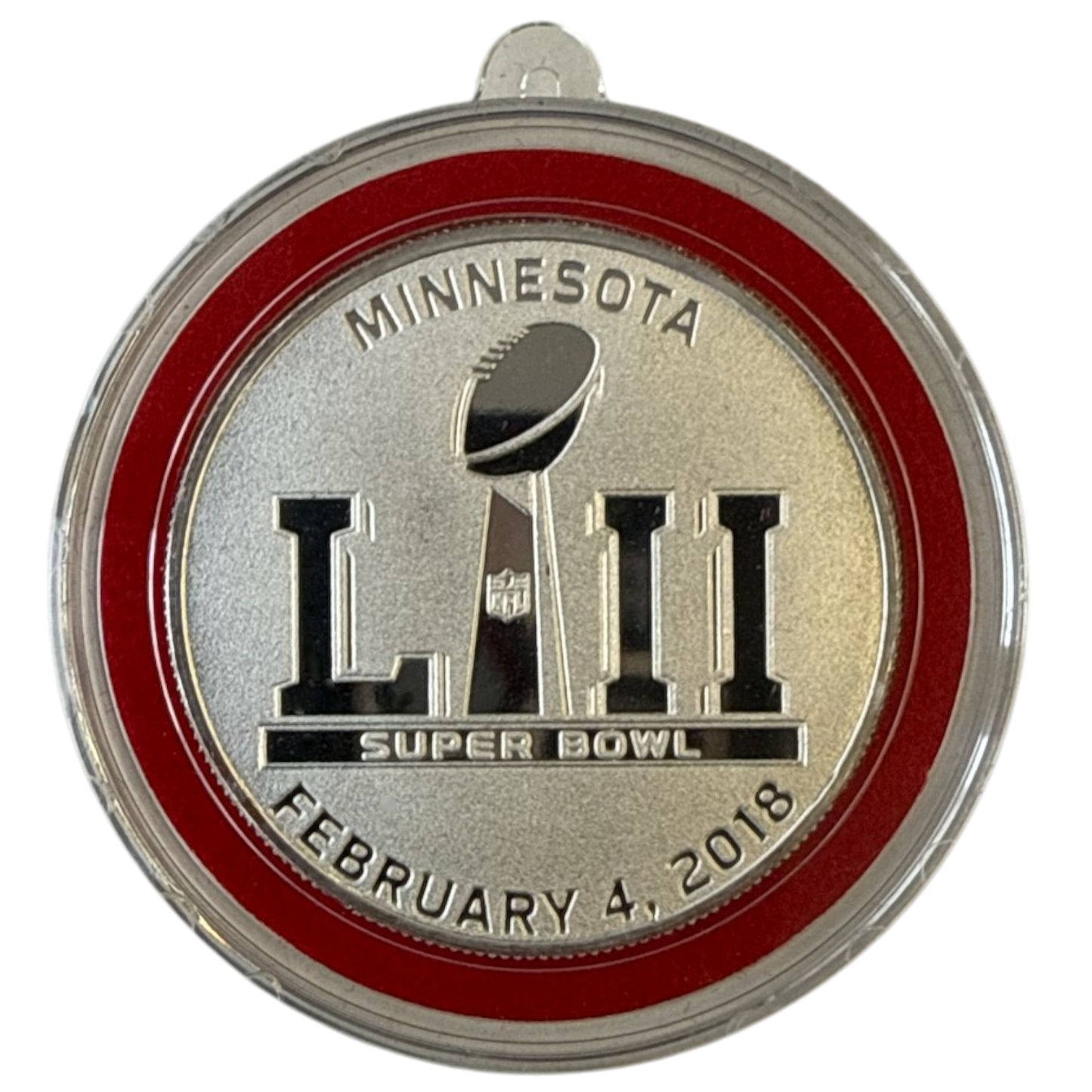 NFL - Philadelphia Eagles Super Bowl Year - 2017 / 2018  NFC Champion Silver Plate Ornament