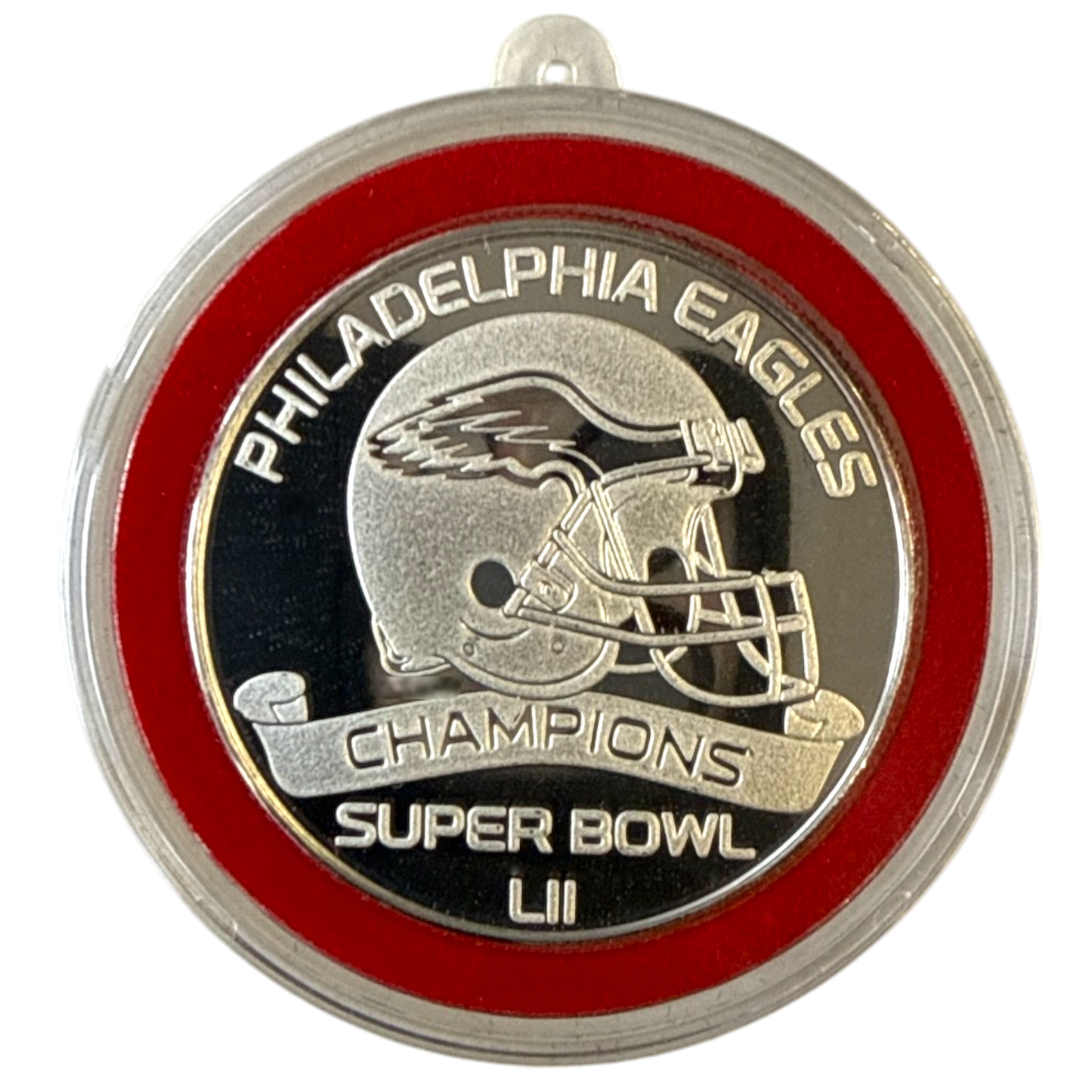 NFL - Philadelphia Eagles Super Bowl Year - 2017 / 2018  NFC Champion Silver Plate Ornament