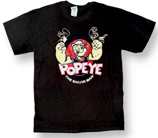 Popeye – T-Shirt The Sailor Man - Retro Style Brand New 100% Cotton - Officially Licensed