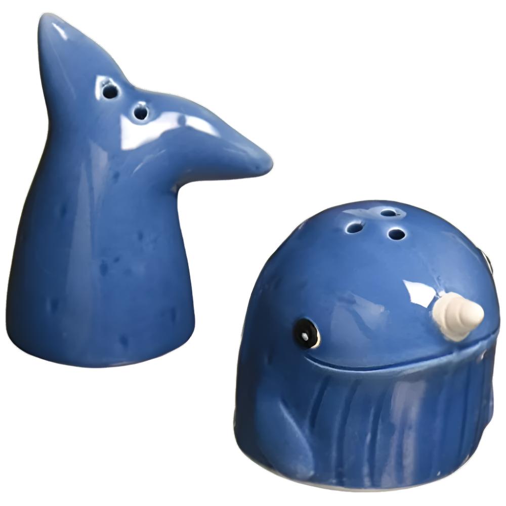 Narwhal - Salt &amp; Pepper Shakers Boston Warehouse
