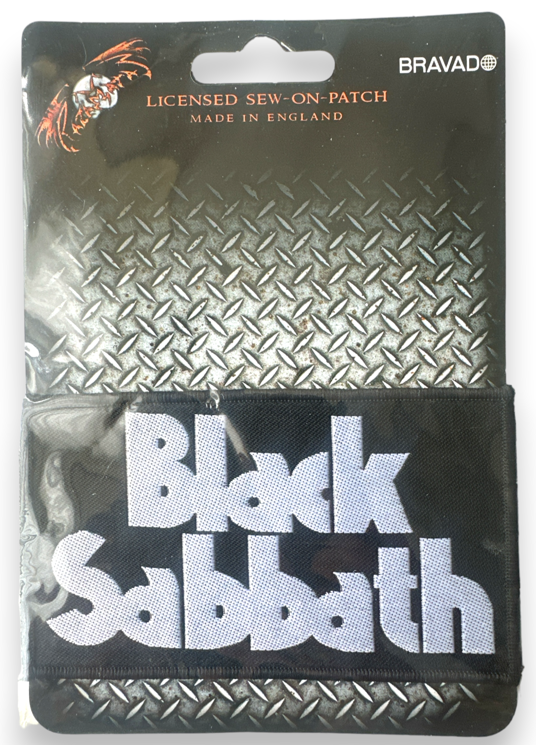 Black Sabbath - Logo Patch Black & White Imported Rock Off United Kingdom