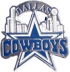 Football - NFL - Dallas Cowboys Helmet with Skyline Glossy Pin Officially Licensed