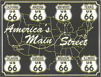 Route 66 - America's Main Street - Tin Sign