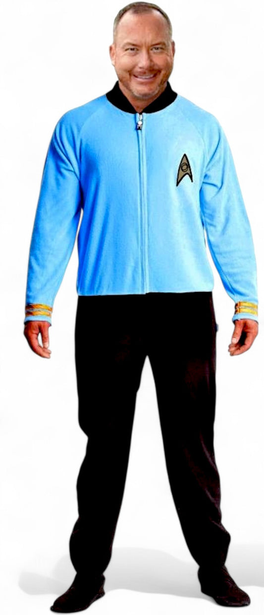Star Trek Spock Unisex Fleece Union Suit –Adult One-Piece PJ's – BioWorld NEW