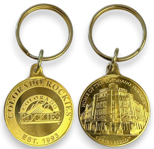 Baseball - Colorado Rockies - Bronze Key Chain