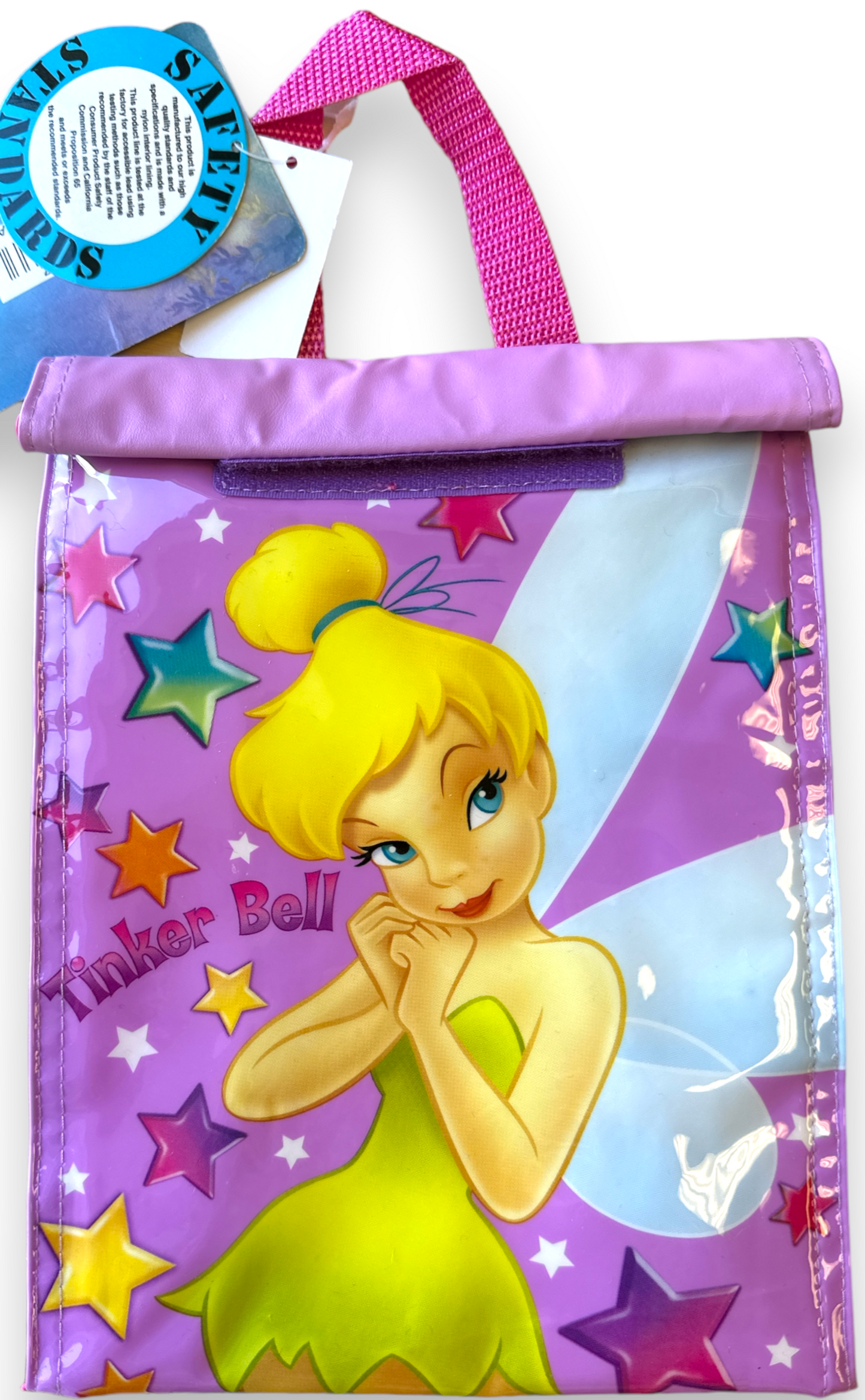 Disney Tinkerbell Purple & Pink Insulated Lunch Bag - Exceeds All Safety Commission Standards!