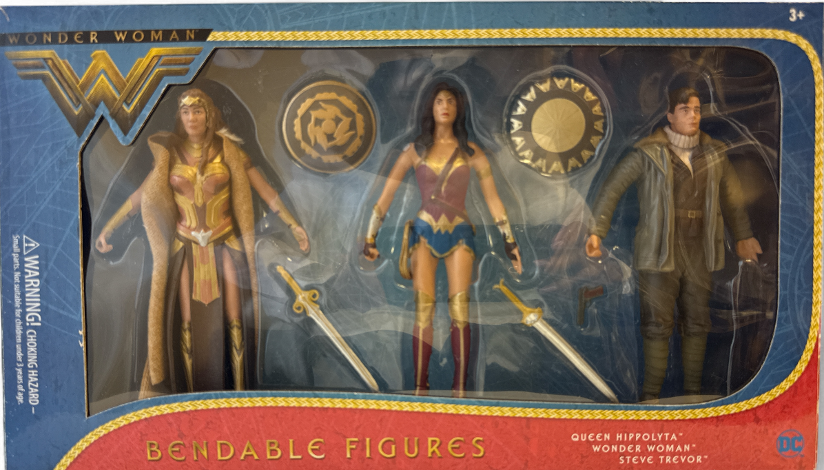 Wonder Woman 2017 Movie 3-Piece Bendable Figure Set NJ Croce DC3968 New Sealed