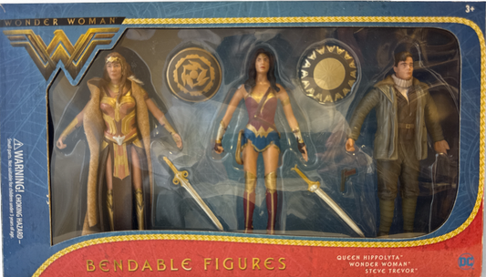 Wonder Woman 2017 Movie 3-Piece Bendable Figure Set NJ Croce DC3968 New Sealed