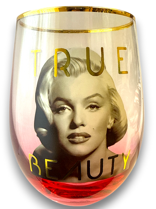 Marilyn Monroe 20 Oz. Stemless Wine Glass – True Beauty by Spoontiques