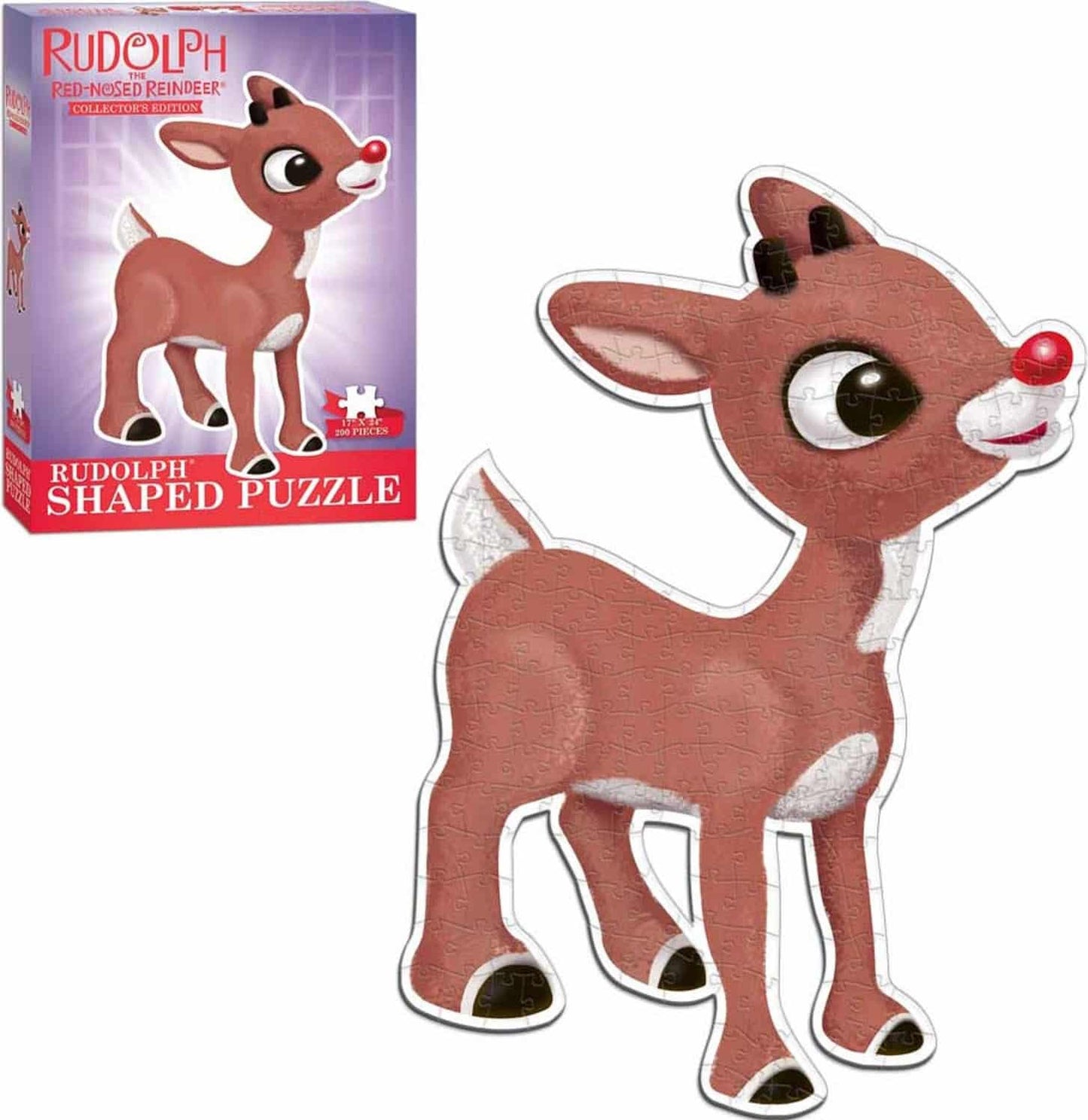 Rudolph the Red Nosed Reindeer - Collector's Shaped 200 Piece Puzzle 17" x 24"