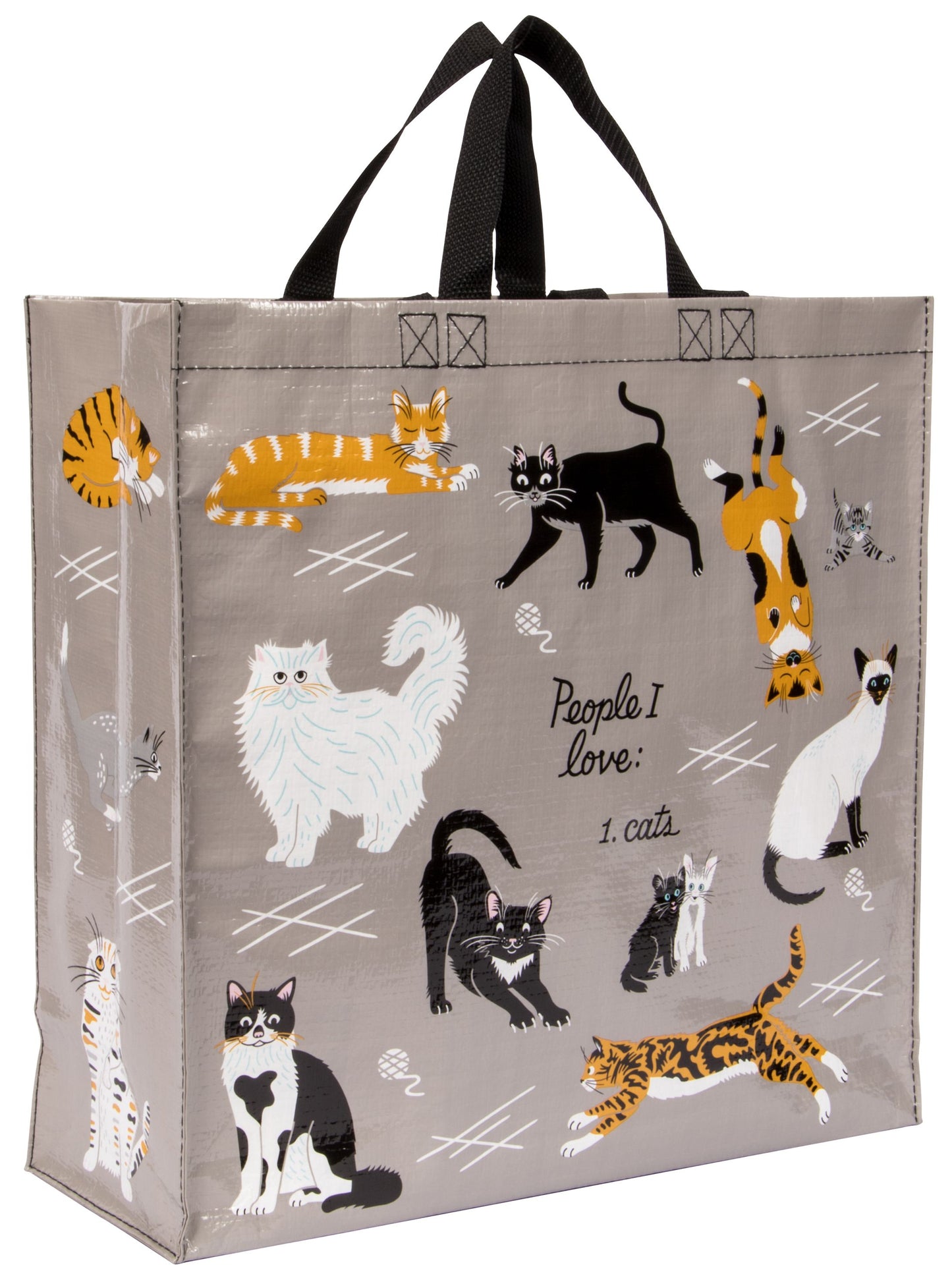 People I Love: Cats - Shopper Tote - 15"h x 16"w x 6"d - Made From 95% Post Consumer Material