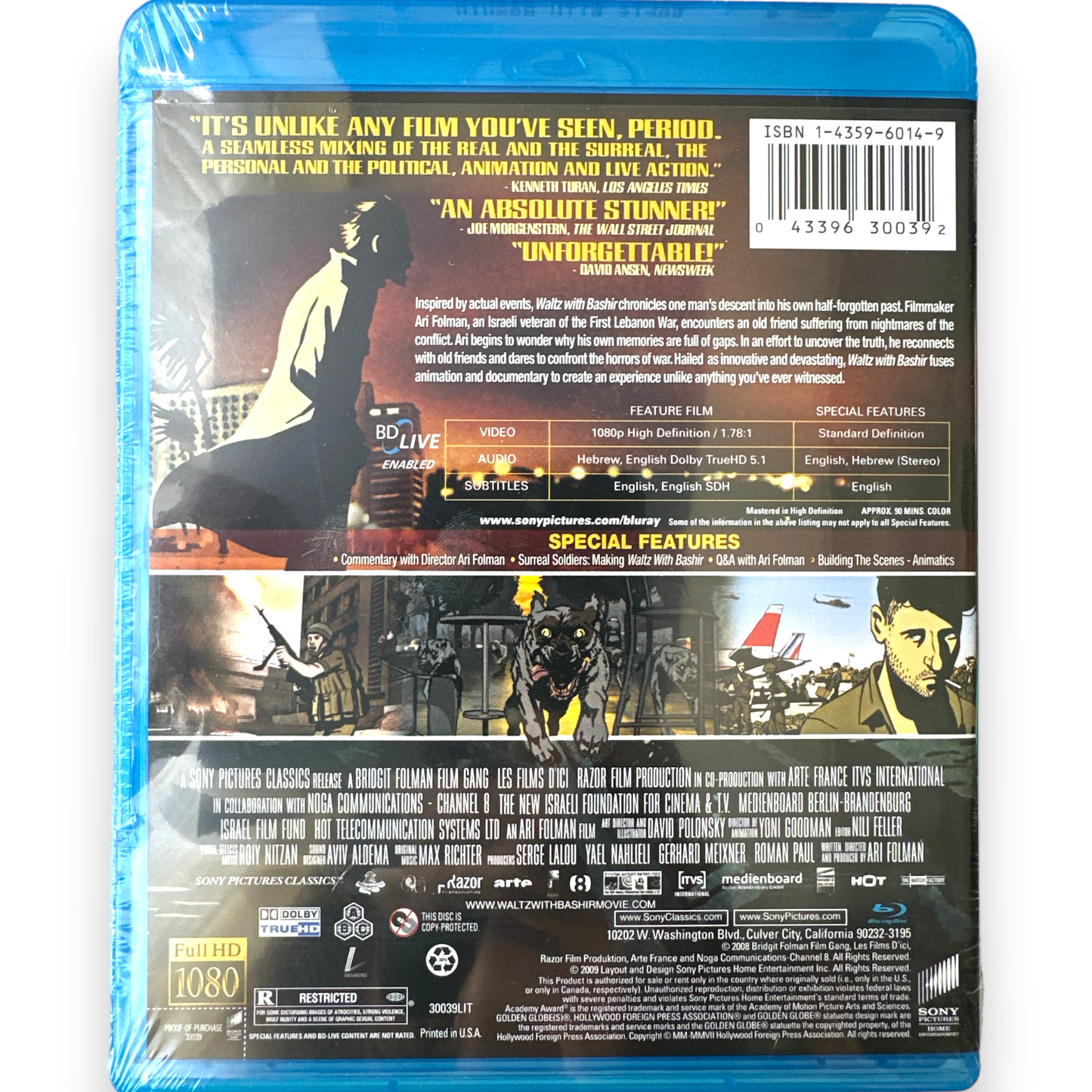 Waltz with Bashir [Blu-ray] - Academy Award Nominee Best Foreign Language Film (New & Sealed)