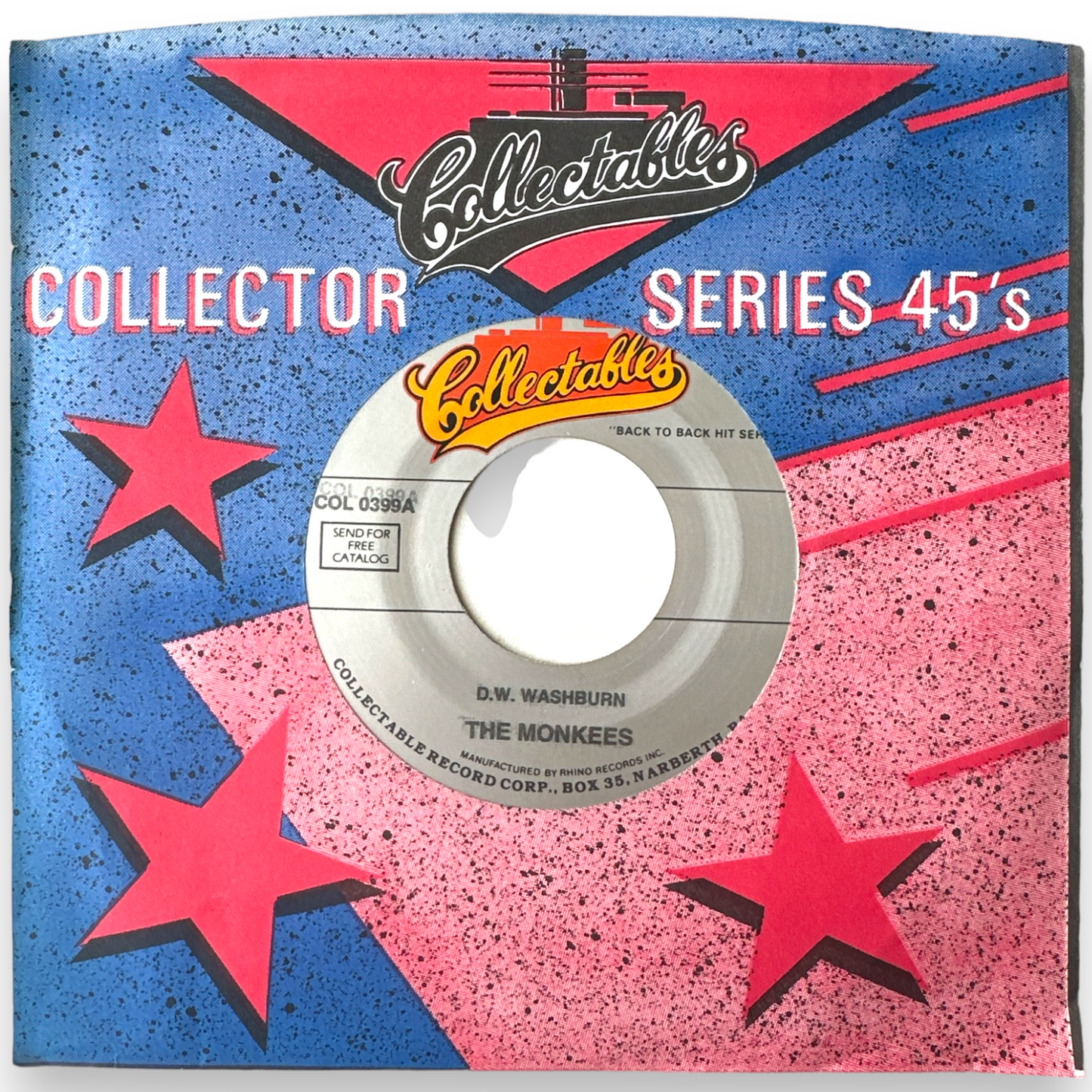 The Monkees - D.W. Washburn / It's Nice To Be With You - 7" Single Yellow Clear Virgin Vinyl (New)