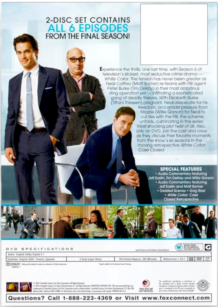 White Collar: Season 6 DVD Set - The Grand Finale (New & Mint)