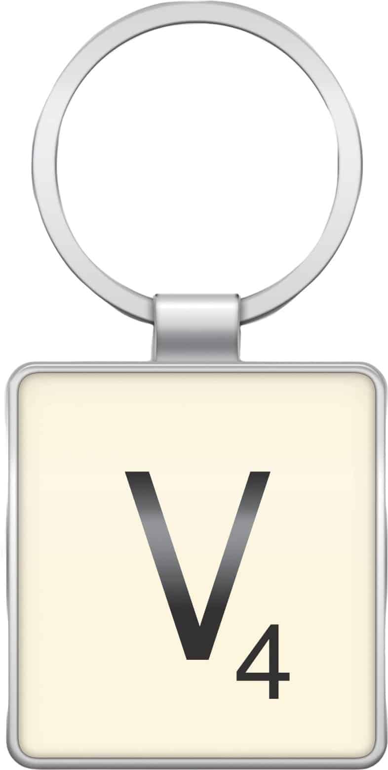 Scrabble - Keyring Letter V