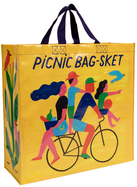 Picnic Bag-Sket - Shopper Tote - 15"h x 16"w x 6"d - Made From 95% Post Consumer Material